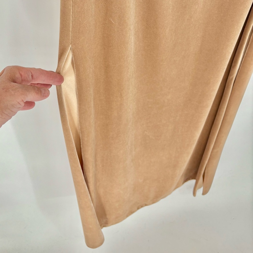 Revelry Skye Velvet Bridesmaid Dress Champagne Gold - Picture 8 of 11